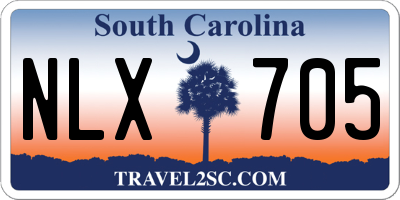SC license plate NLX705