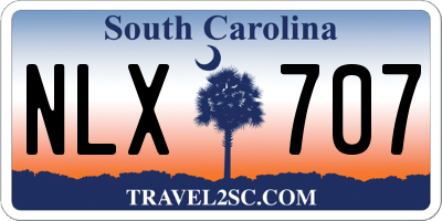 SC license plate NLX707