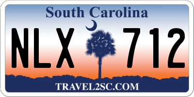 SC license plate NLX712