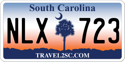 SC license plate NLX723