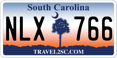 SC license plate NLX766
