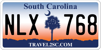 SC license plate NLX768