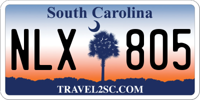 SC license plate NLX805