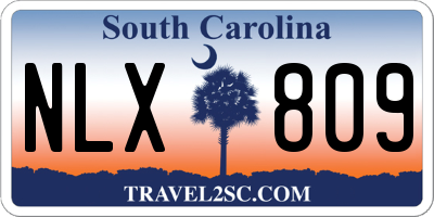 SC license plate NLX809