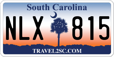 SC license plate NLX815