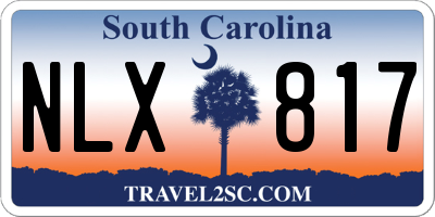 SC license plate NLX817