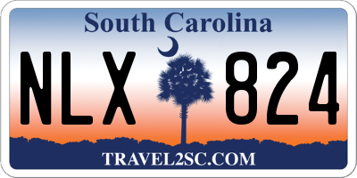 SC license plate NLX824