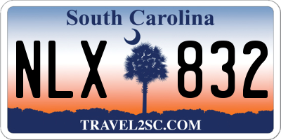 SC license plate NLX832