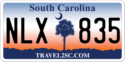 SC license plate NLX835