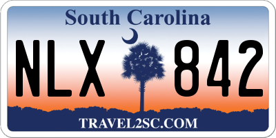SC license plate NLX842