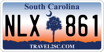 SC license plate NLX861