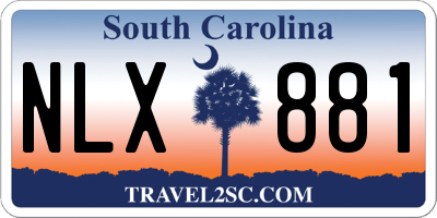 SC license plate NLX881
