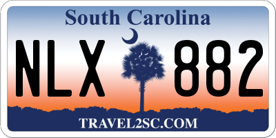 SC license plate NLX882