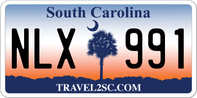 SC license plate NLX991