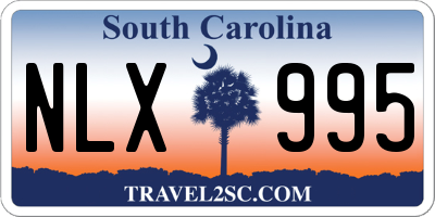 SC license plate NLX995