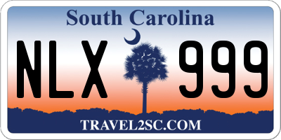 SC license plate NLX999