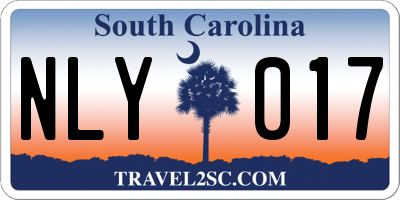 SC license plate NLY017