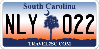 SC license plate NLY022