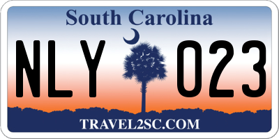 SC license plate NLY023