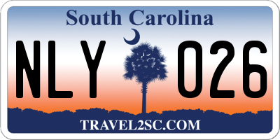 SC license plate NLY026