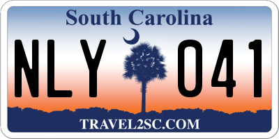 SC license plate NLY041