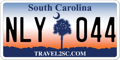 SC license plate NLY044