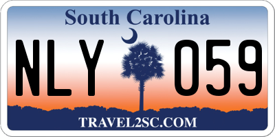 SC license plate NLY059