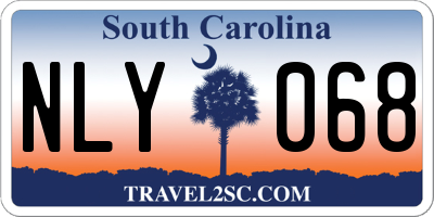 SC license plate NLY068