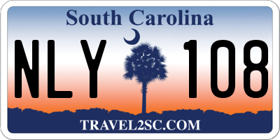 SC license plate NLY108