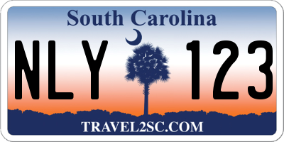 SC license plate NLY123