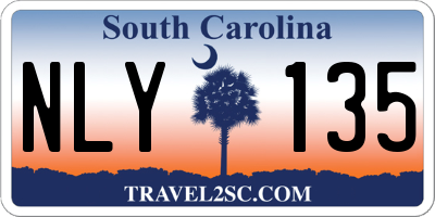 SC license plate NLY135