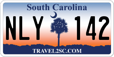 SC license plate NLY142