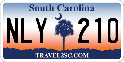 SC license plate NLY210