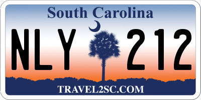 SC license plate NLY212
