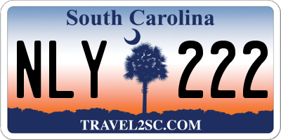SC license plate NLY222