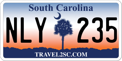 SC license plate NLY235