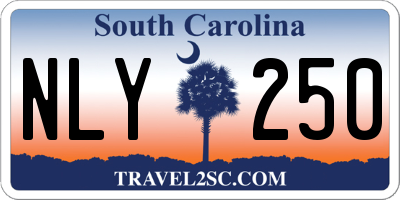 SC license plate NLY250