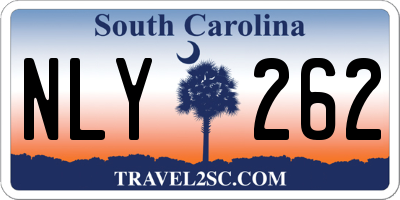 SC license plate NLY262