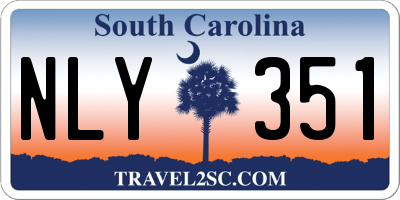 SC license plate NLY351