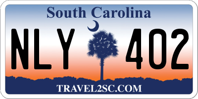 SC license plate NLY402