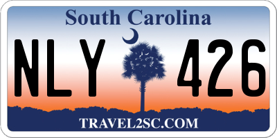 SC license plate NLY426
