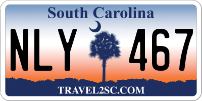 SC license plate NLY467