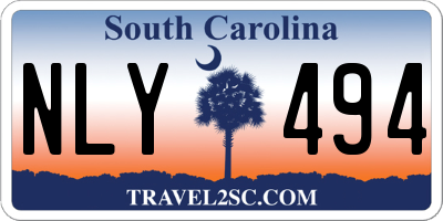 SC license plate NLY494