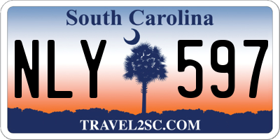 SC license plate NLY597