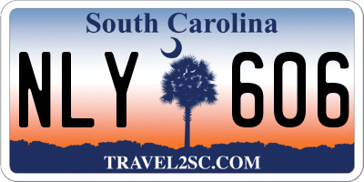 SC license plate NLY606