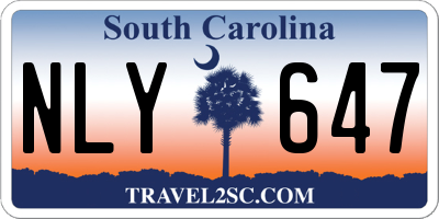 SC license plate NLY647