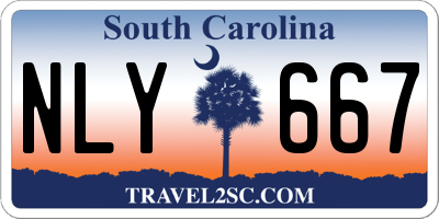 SC license plate NLY667