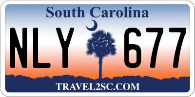SC license plate NLY677