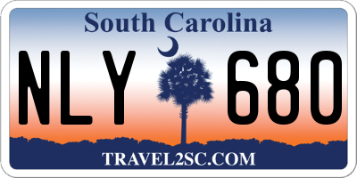 SC license plate NLY680
