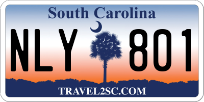 SC license plate NLY801